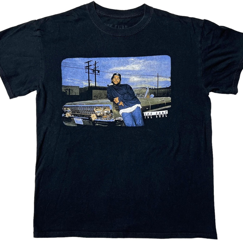Ice Cube Official Album Cover Rap Graphic T-Shirt Black Unisex Sz M